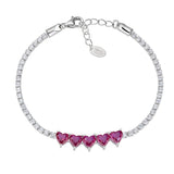 Bracciale tennis cinque cuori AMEN